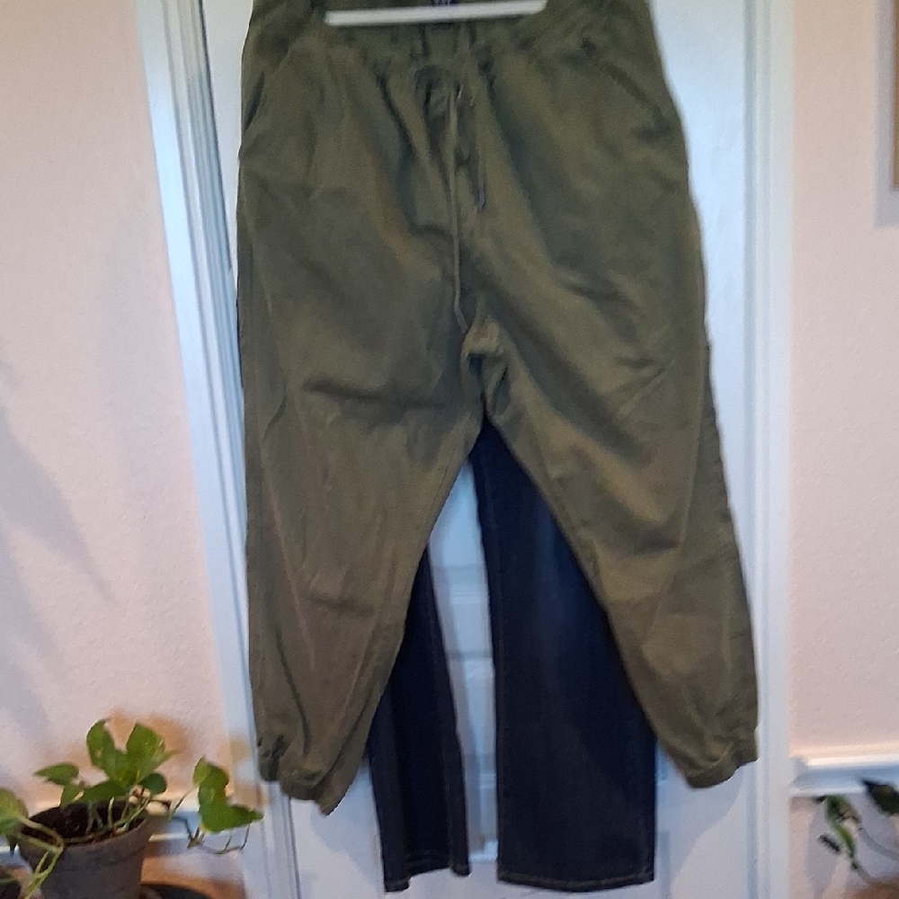 Womens GAP, XXL Olive Green Cotton Pants